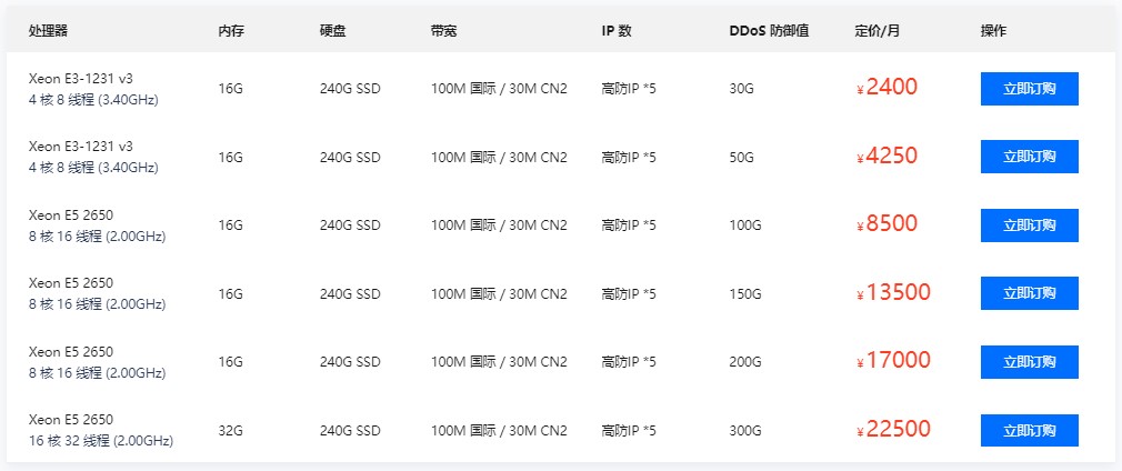 恒创科技美国高防服务器