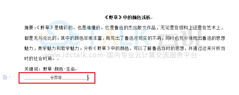 WPS文档如何删除分页符