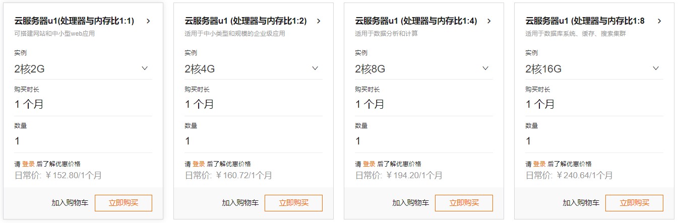 阿里云服务器价格