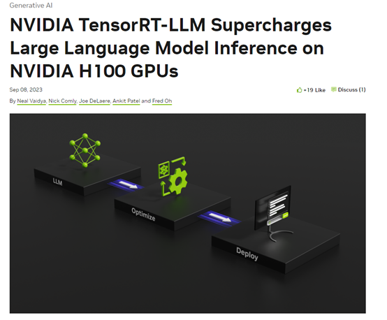 英伟达推出NVIDIA TensorRT-LLM - IDCTalk云说