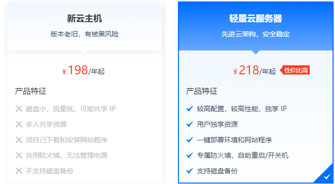 恒创科技：新云主机和轻量云服务器哪个好？
