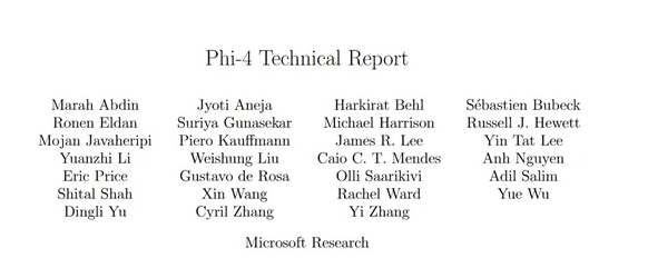 微软发布最新生成式AI模型Phi-4