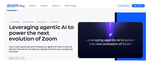 Zoom发布一系列AI Agent