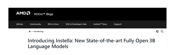 AMD推出完全开源的小参数模型Instella-3B