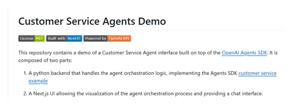 OpenAI开源最新客户服务AI Agent