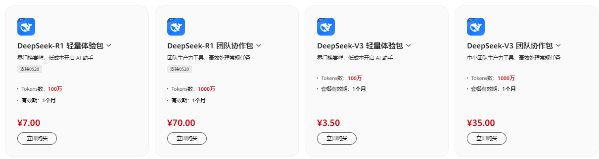 DeepSeek套餐包