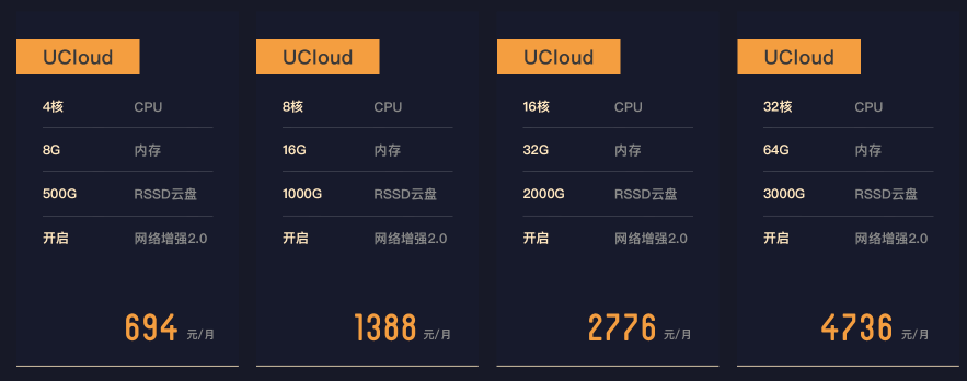 UCloud快杰云主机北京