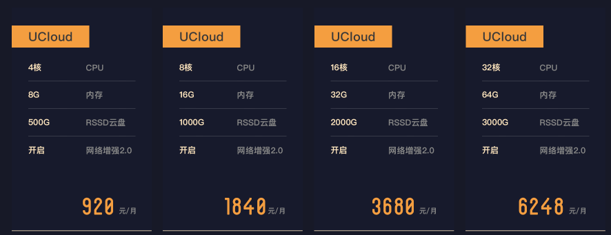 UCloud快杰云主机中国香港