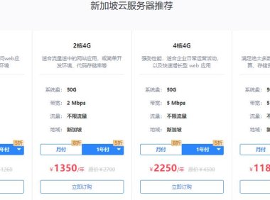 华纳云新加坡服务器价格及配置信息