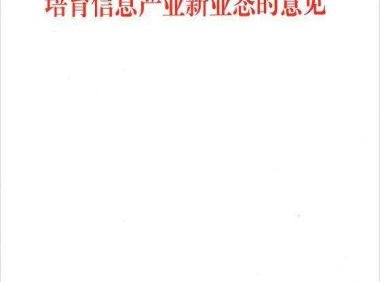 国务院关于促进云计算创新发展 培育信息产业新业态的意见