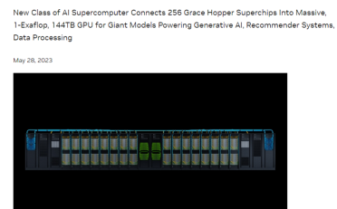 NVIDIA发布超级计算机DGX GH200 可用于生成式AI