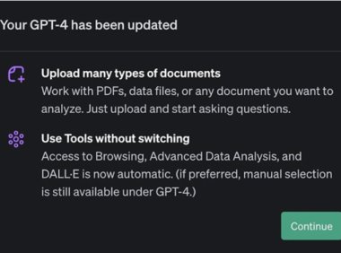 ChatGPT正在测试原生文件分析功能 DALL·E3能P图啦！