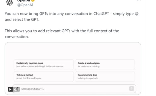 ChatGPT可与自定义GPTs一起使用，智能AI代理时代来啦！