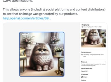 OpenAI对ChatGPT、API生成的图片，嵌入C2PA元数据