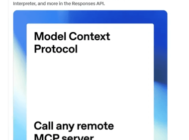 OpenAI推出的Responses API支持MCP服务